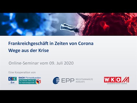 Epp Online-Seminar - Frankreichgeschäft in Zeiten von Corona, Wege aus der Krise - 09. Juli 2020