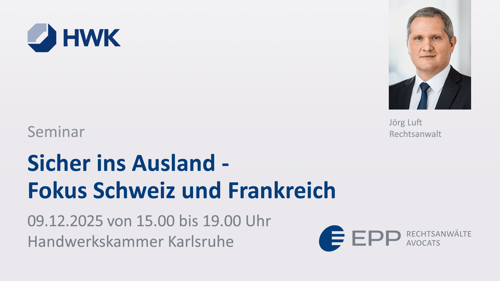 Seminar: Sicher ins Ausland - Fokus Schweiz und Frankreich